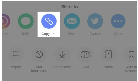 select the ‘Copy Link’ in TTDownloader