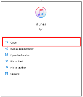 open iTunes from your desktop