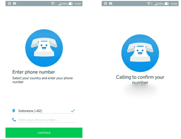 receive a call from Truecaller for the number verification process