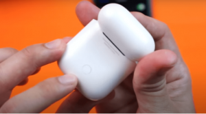 After finishing Forgot my Device, you can take your AirPods, put your AirPods in the case