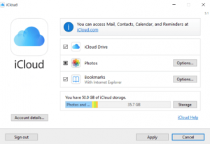 Apple iCloud on Windows operating systems