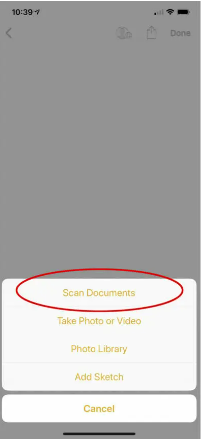 Scan Documents On your iPhone, open Notes
