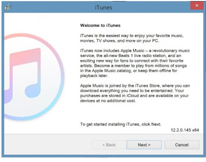 open the file installer iTunes open the file installer iTunes