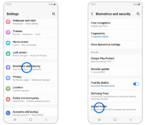 use a secure folder to hidden apps android