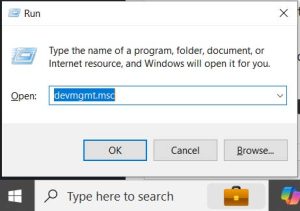 Uninstalling the Bluetooth Driver Win + R
