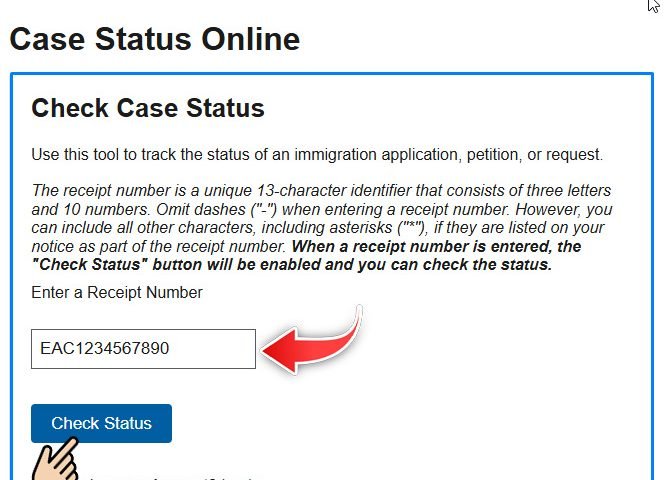 Checking your USCIS case status online