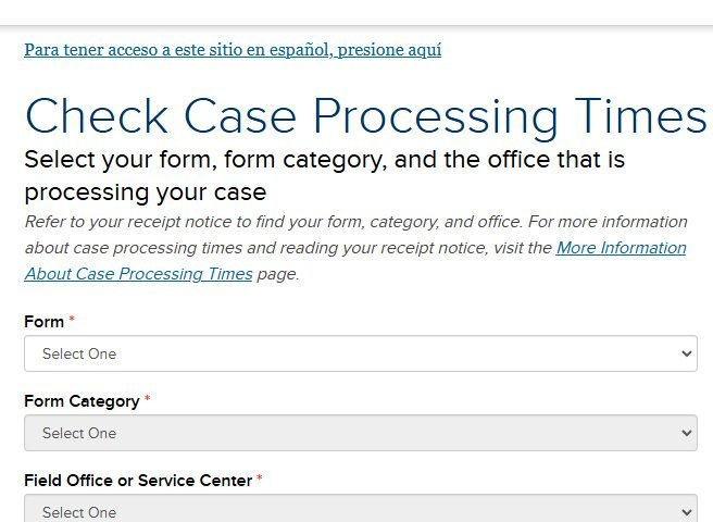 USCIS Processing Times