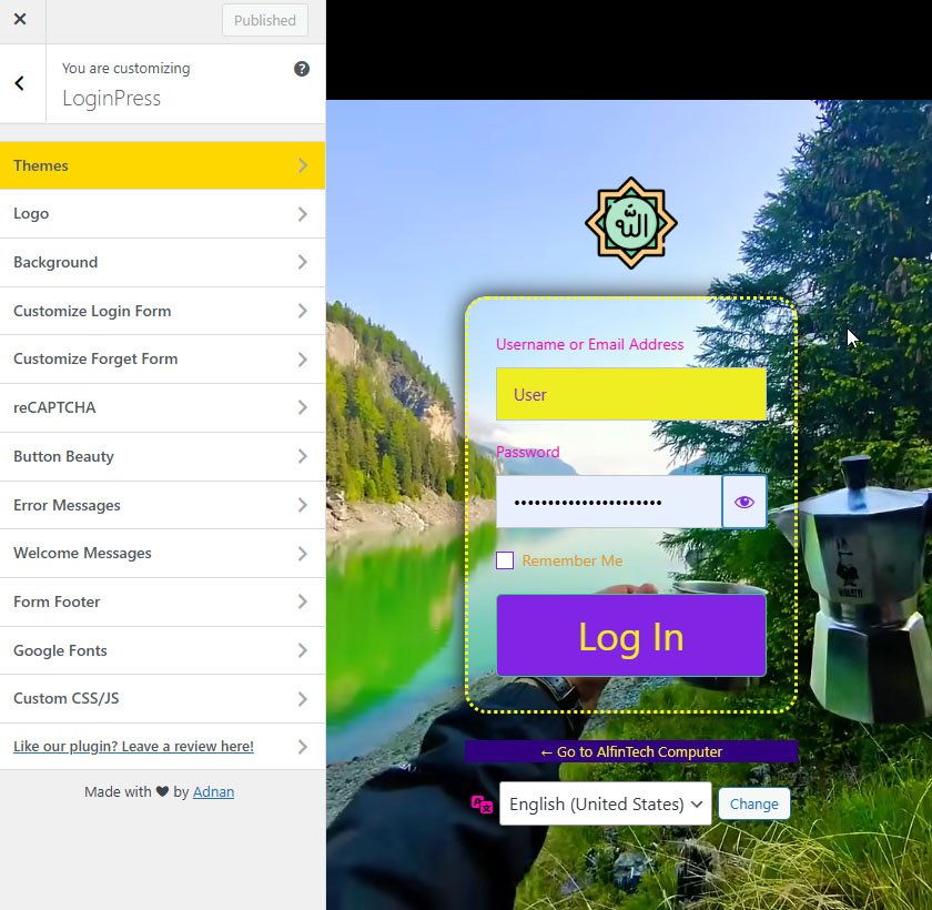 LoginPress Customizer