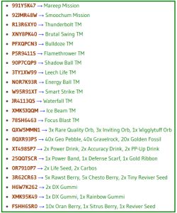 Wonder Mail Code List – Rescue Team DX