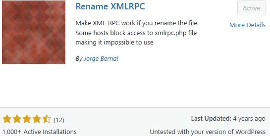Rename XMLRPC Plugin