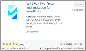 WP 2FA – Two-factor authentication for WordPress