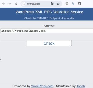 WordPress XML-RPC Validation Service