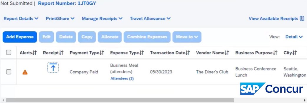 How to Add Attendees to SAP Concur Expense
