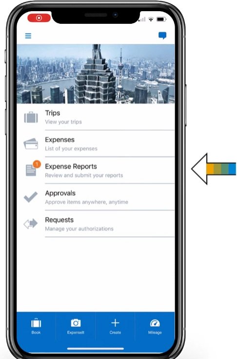 How to Submit an Expense to Concur on mobile 1