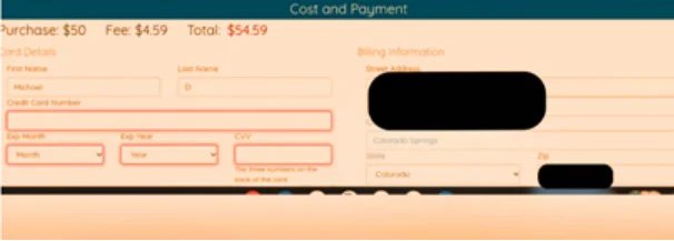 Register for Inmate Sales Account 4