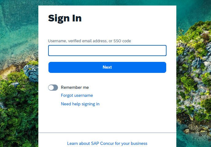 SAP Concur Log in