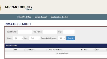 Tarrant County Inmate Search Guide 1