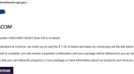 The Meaning of US9514901185421 “Your Package is Stopped” Scam Text Email