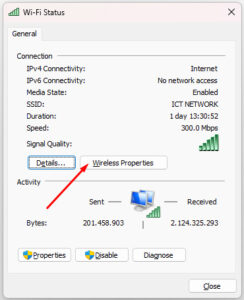 How to View WiFi Password with ncpa.cpl command 2