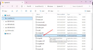 ncpa.cpl folder