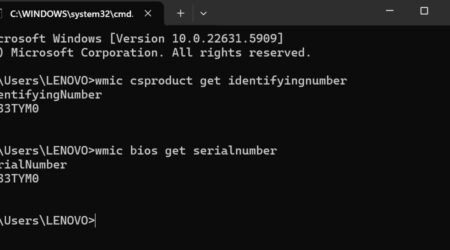 wmic bios get serialnumber command - How to Find Serial Number of this PC or Laptop in Windows 10-11 1
